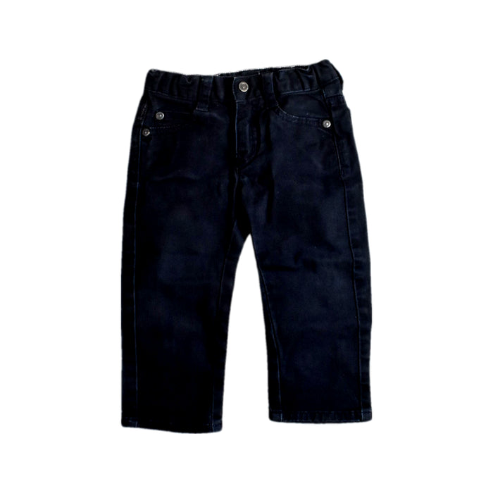 A Navy Jeans from Armani in size 6-12M for boy. (Front View)