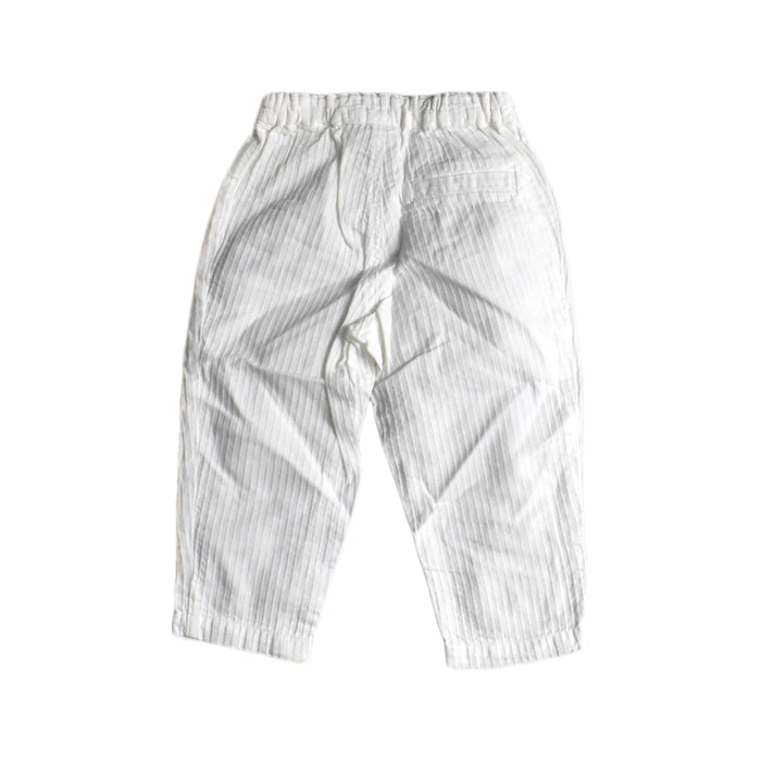 A White Casual Pants from Petit Bateau in size 12-18M for girl. (Back View)