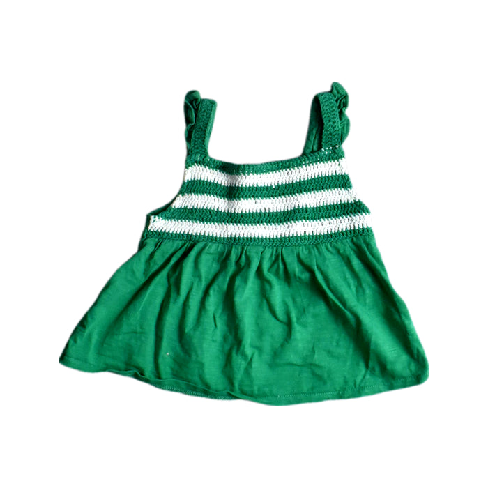 A Green Sleeveless Dresses from Boden in size 3T for girl. (Front View)