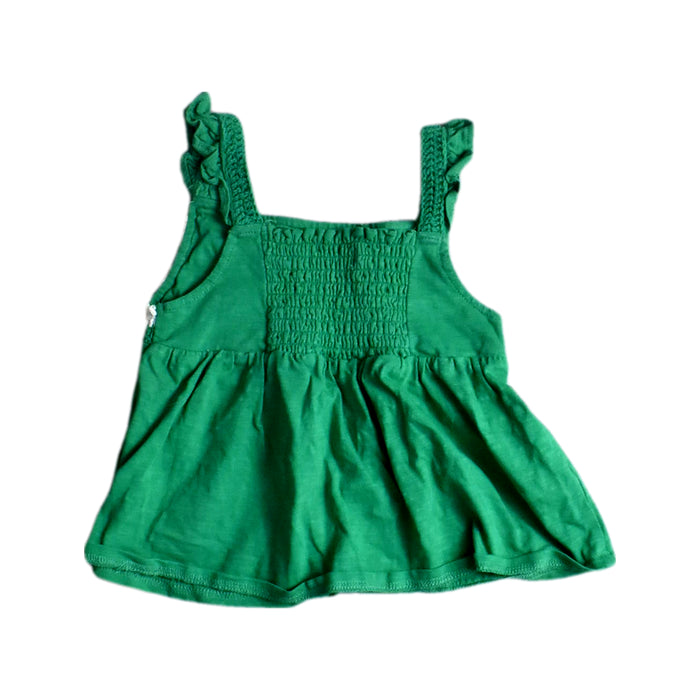 A Green Sleeveless Dresses from Boden in size 3T for girl. (Back View)