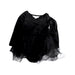 A Black Long Sleeve Bodysuits from iloveplum in size 6T for girl. (Front View)