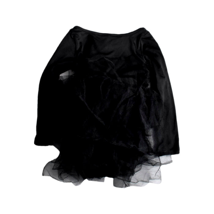A Black Long Sleeve Bodysuits from iloveplum in size 6T for girl. (Back View)