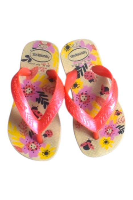A Pink Flip Flops from Havaianas in size 3T for boy. (Back View)
