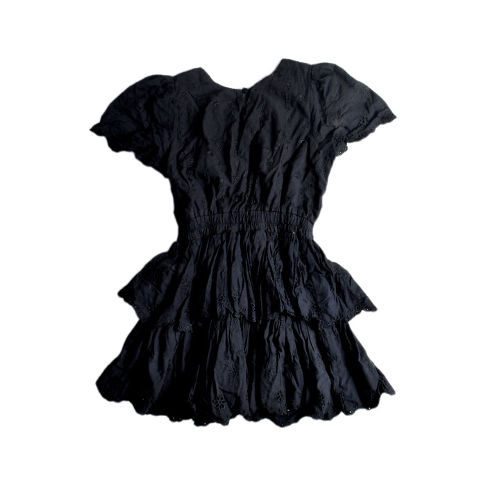 A Black Short Sleeve Dresses from Seed in size 8Y for girl. (Back View)