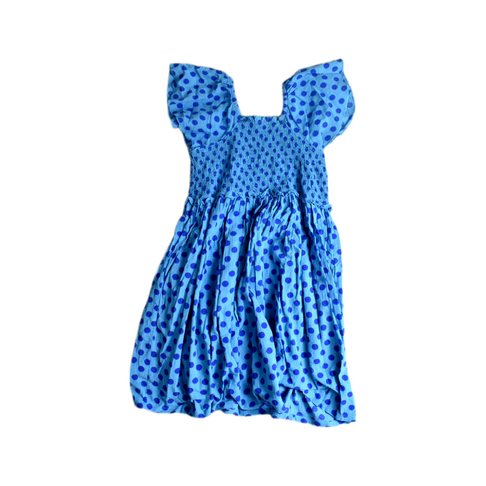 A Blue Sleeveless Dresses from Tea in size 10Y for girl. (Front View)