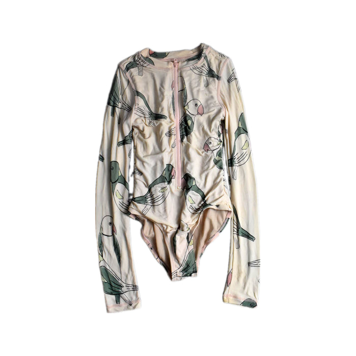 A Pink Long Sleeve Bodysuits from Tea in size 7Y for girl. (Front View)