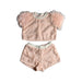 A Beige Shorts Sets from Gingersnaps in size 2T for girl. (Front View)