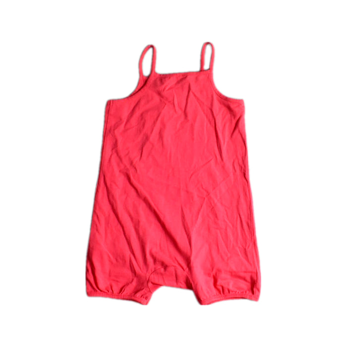 A Red Sleeveless Rompers from Orchestra in size 3T for girl. (Back View)