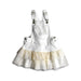 A White Overall Dresses from Mayoral in size 2T for girl. (Front View)