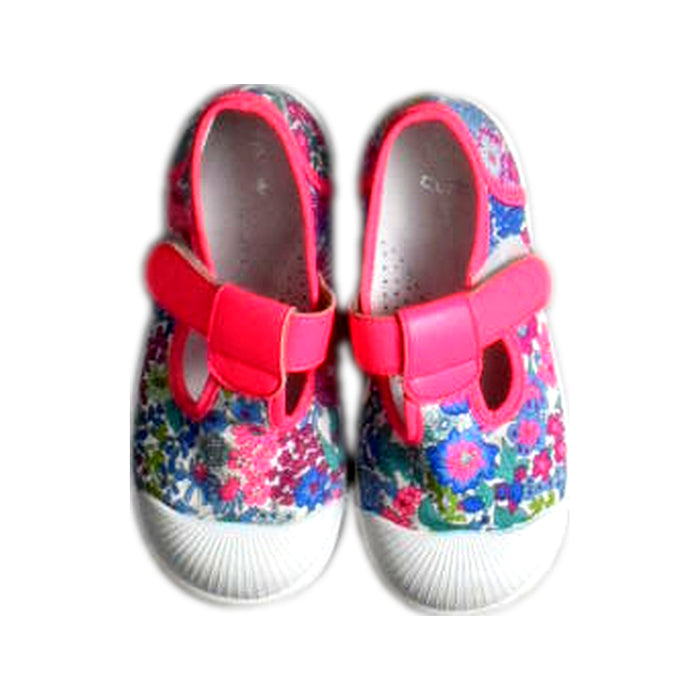 A Multicolour Flats from Jacadi in size 3T for girl. (Back View)