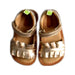 A Gold Sandals from Tip Toey Joey in size 18-24M for girl. (Back View)