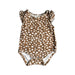 A Brown Sleeveless Bodysuits from Rabbit + Bear in size 6-12M for girl. (Front View)