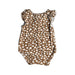 A Brown Sleeveless Bodysuits from Rabbit + Bear in size 6-12M for girl. (Back View)