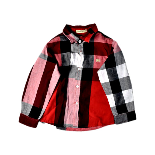 A Red Long Sleeve Shirts from Burberry in size XL for boy. (Front View)