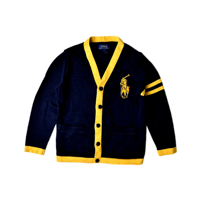 A Navy Cardigans from Polo Ralph Lauren in size 6T for boy. (Front View)