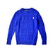 A Blue Knit Sweaters from Polo Ralph Lauren in size 5T for boy. (Front View)