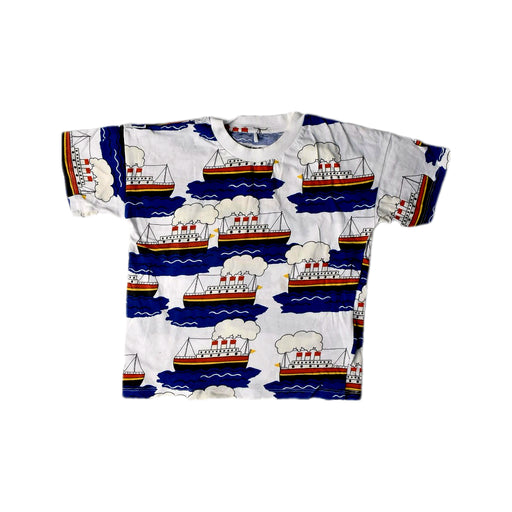A Blue Short Sleeve T Shirts from Mini Rodini in size 5T for boy. (Front View)