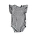 A Grey Short Sleeve Bodysuits from Raph and Remy in size 6-12M for girl. (Front View)