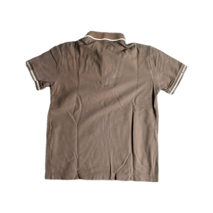 A Taupe Short Sleeve Polos from Armani in size 12Y for boy. (Back View)