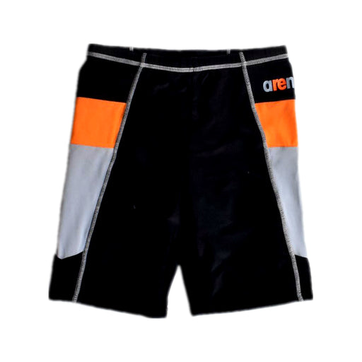A Black Swim Shorts from Arena in size 10Y for boy. (Front View)