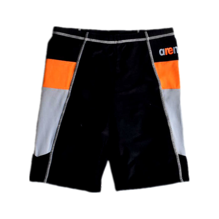 A Black Swim Shorts from Arena in size 10Y for boy. (Front View)