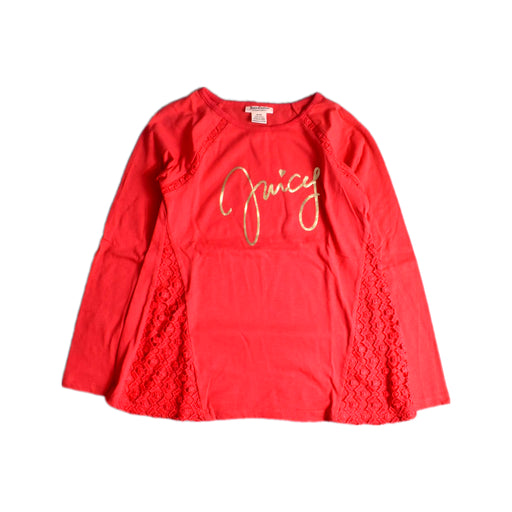 A Pink Long Sleeve Tops from Juicy Couture in size 8Y for girl. (Front View)