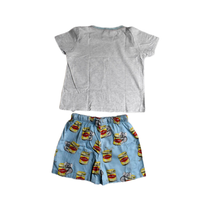 A Grey Pyjama Sets from Peter Alexander in size 6T for boy. (Front View)