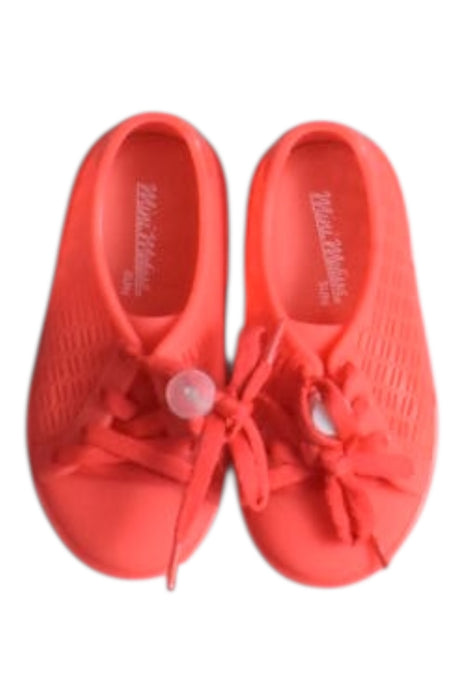 A Pink Sneakers from Mini Melissa in size 3T for girl. (Back View)