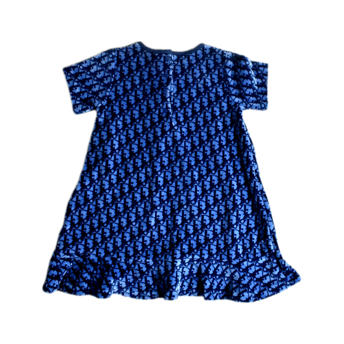 A Navy Short Sleeve Dresses from Dior in size 3T for girl. (Back View)