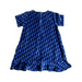 A Navy Short Sleeve Dresses from Dior in size 3T for girl. (Back View)