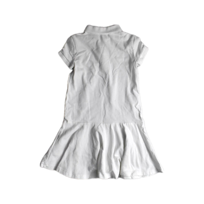 A White Short Sleeve Dresses from Polo Ralph Lauren in size 5T for girl. (Back View)
