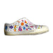 A White Slip Ons from Native Shoes in size 3T for girl. (Front View)