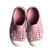 A Pink Slip Ons from Native Shoes in size 3T for girl. (Back View)