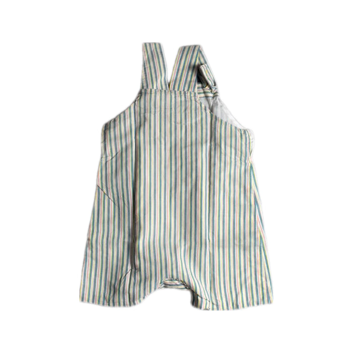 A Green Overall Shorts from Château de Sable in size 6-12M for neutral. (Back View)