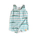 A White Sleeveless Rompers from Le Petit Society in size 3-6M for girl. (Front View)
