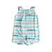 A White Sleeveless Rompers from Le Petit Society in size 3-6M for girl. (Back View)