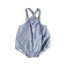 A Blue Sleeveless Rompers from Bout'Chou in size 12-18M for boy. (Front View)