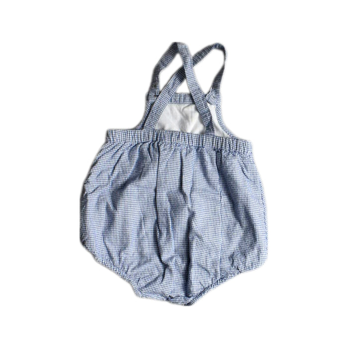 A Blue Sleeveless Rompers from Bout'Chou in size 12-18M for boy. (Back View)