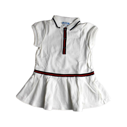 A White Short Sleeve Dresses from Jacadi in size 2T for girl. (Front View)