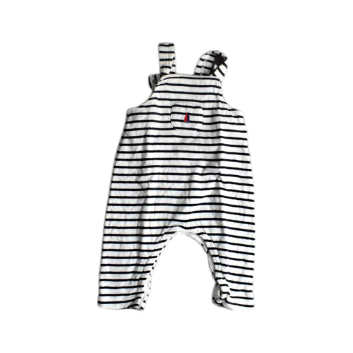 A White Long Overalls from Petit Bateau in size 3-6M for girl. (Front View)