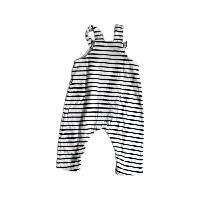 A White Long Overalls from Petit Bateau in size 3-6M for girl. (Back View)