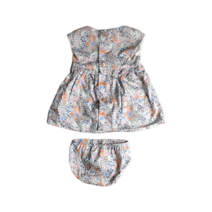 A Multicolour Dress Sets from Boboli in size 3-6M for girl. (Back View)
