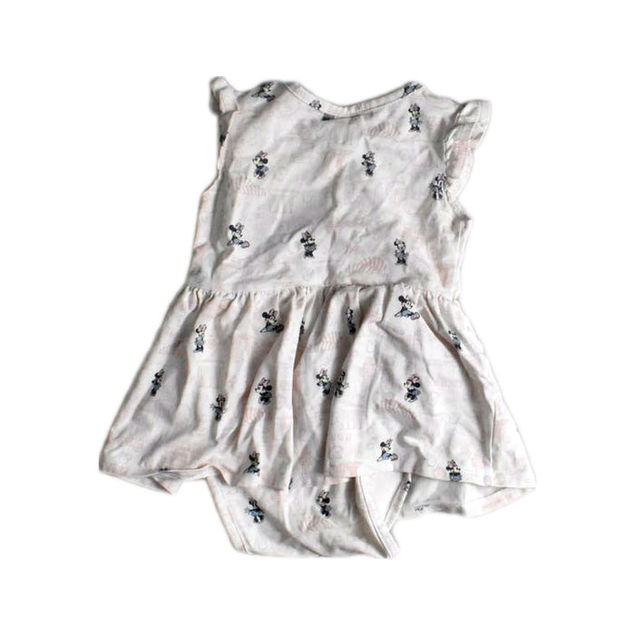 A Ivory Sleeveless Rompers from Disney X Elly in size 6-12M for girl. (Back View)