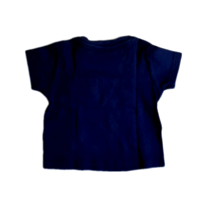 A Navy Short Sleeve T Shirts from Jojo Maman Bébé in size 12-18M for boy. (Back View)