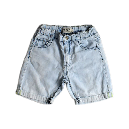 A Blue Shorts from La Compagnie des Petits in size 4T for boy. (Front View)