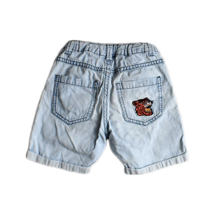 A Blue Shorts from La Compagnie des Petits in size 4T for boy. (Back View)