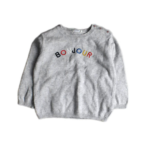 A Grey Knit Sweaters from Bout'Chou in size 2T for boy. (Front View)