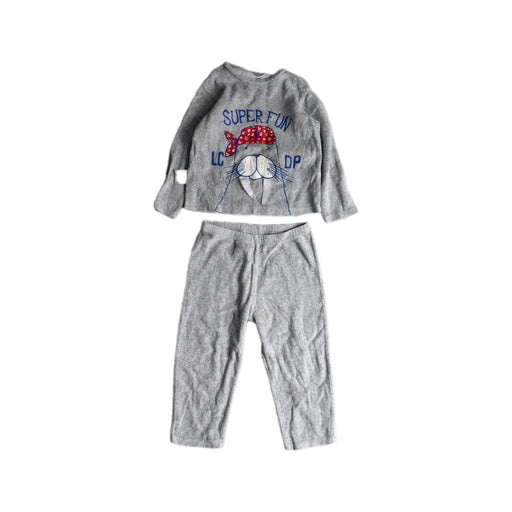 A Grey Pants Sets from La Compagnie des Petits in size 3T for boy. (Front View)