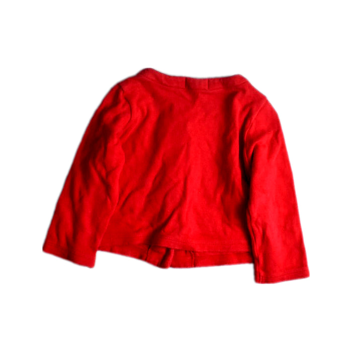 A Red Cardigans from Miki House in size 18-24M for girl. (Back View)