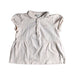 A White Short Sleeve Polos from Cyrillus in size 3T for girl. (Front View)